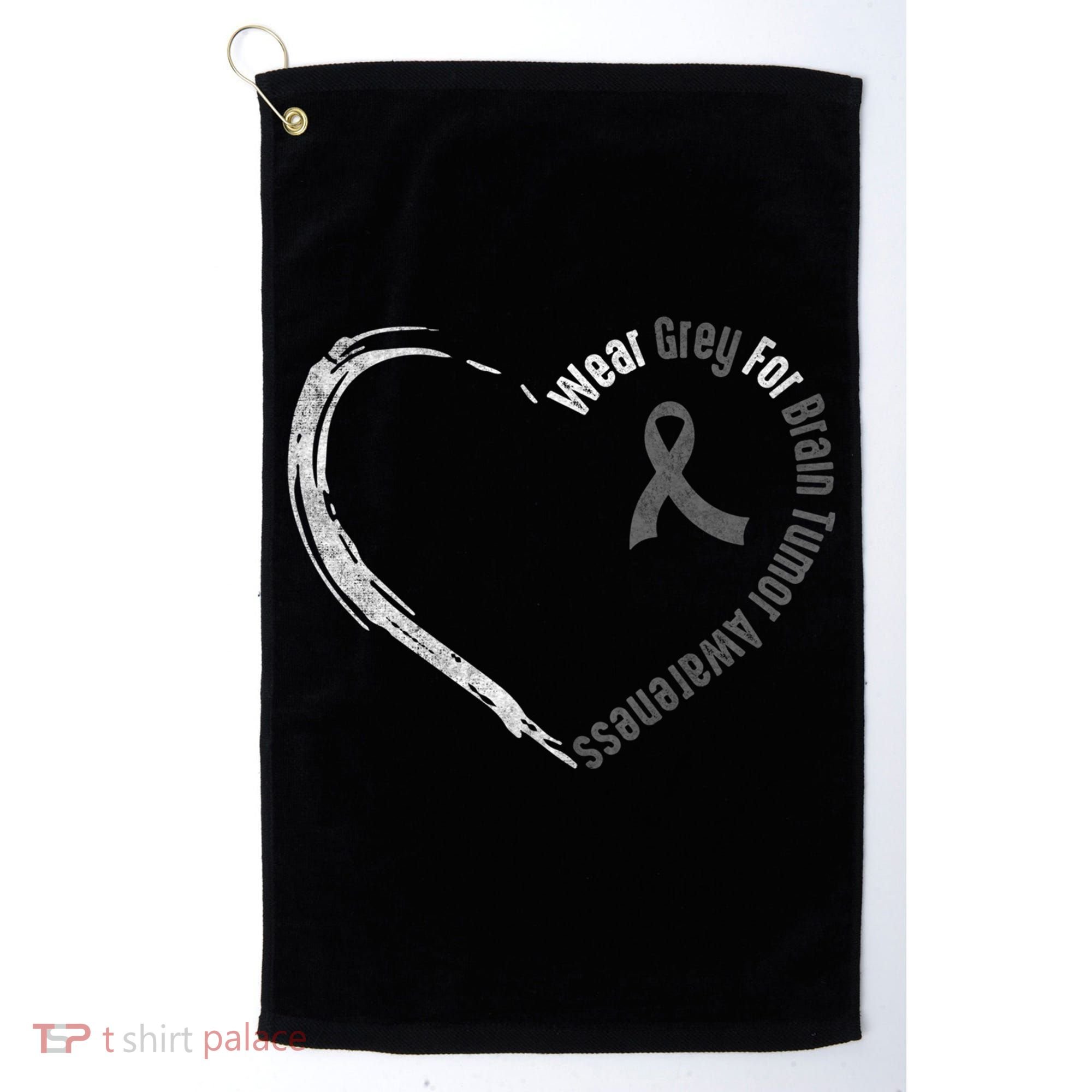 Wear Grey For Brain Tumor Awareness Brain Cancer Cool Gift Golf Towel