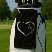 Wear Grey For Brain Tumor Awareness Brain Cancer Cool Gift Golf Towel thumb 2