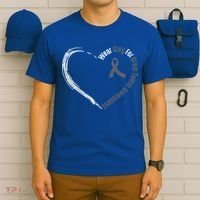 Wear Grey For Brain Tumor Awareness Brain Cancer Cool Gift T-Shirt thumb 6