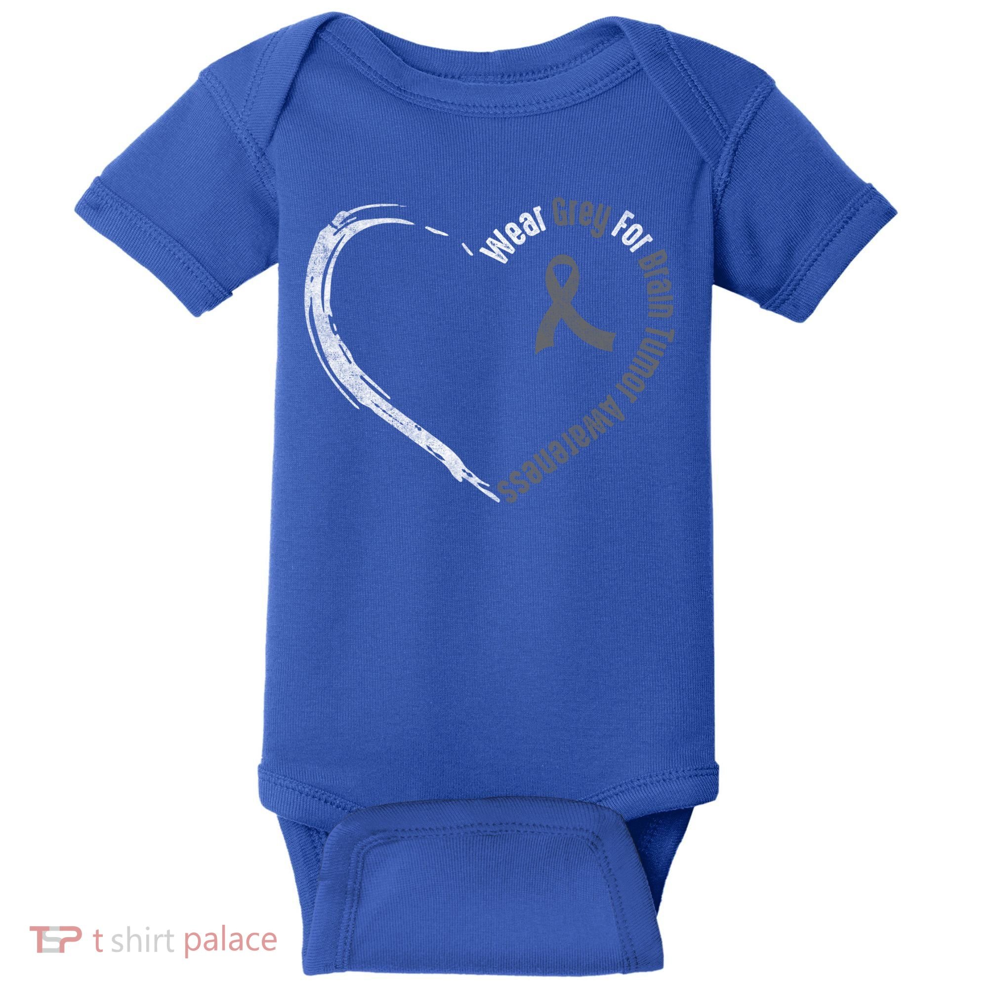 Wear Grey For Brain Tumor Awareness Brain Cancer Cool Gift Baby Bodysuit