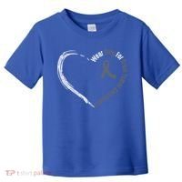 Wear Grey For Brain Tumor Awareness Brain Cancer Cool Gift Toddler T-Shirt thumb 0
