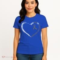 Wear Grey For Brain Tumor Awareness Brain Cancer Cool Gift Women's T-Shirt thumb 4
