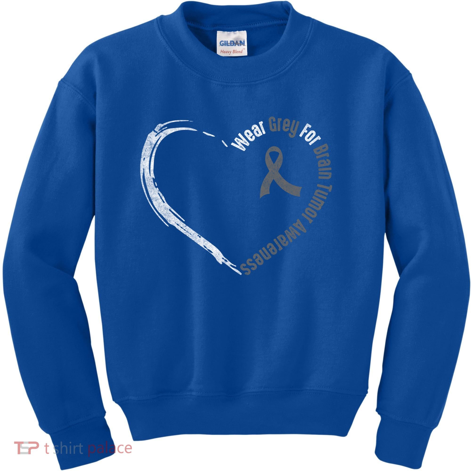 Wear Grey For Brain Tumor Awareness Brain Cancer Cool Gift Kids Sweatshirt