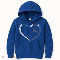 Wear Grey For Brain Tumor Awareness Brain Cancer Cool Gift Kids Hoodie thumb 0
