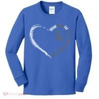 Wear Grey For Brain Tumor Awareness Brain Cancer Cool Gift Kids Long Sleeve Shirt thumb 0