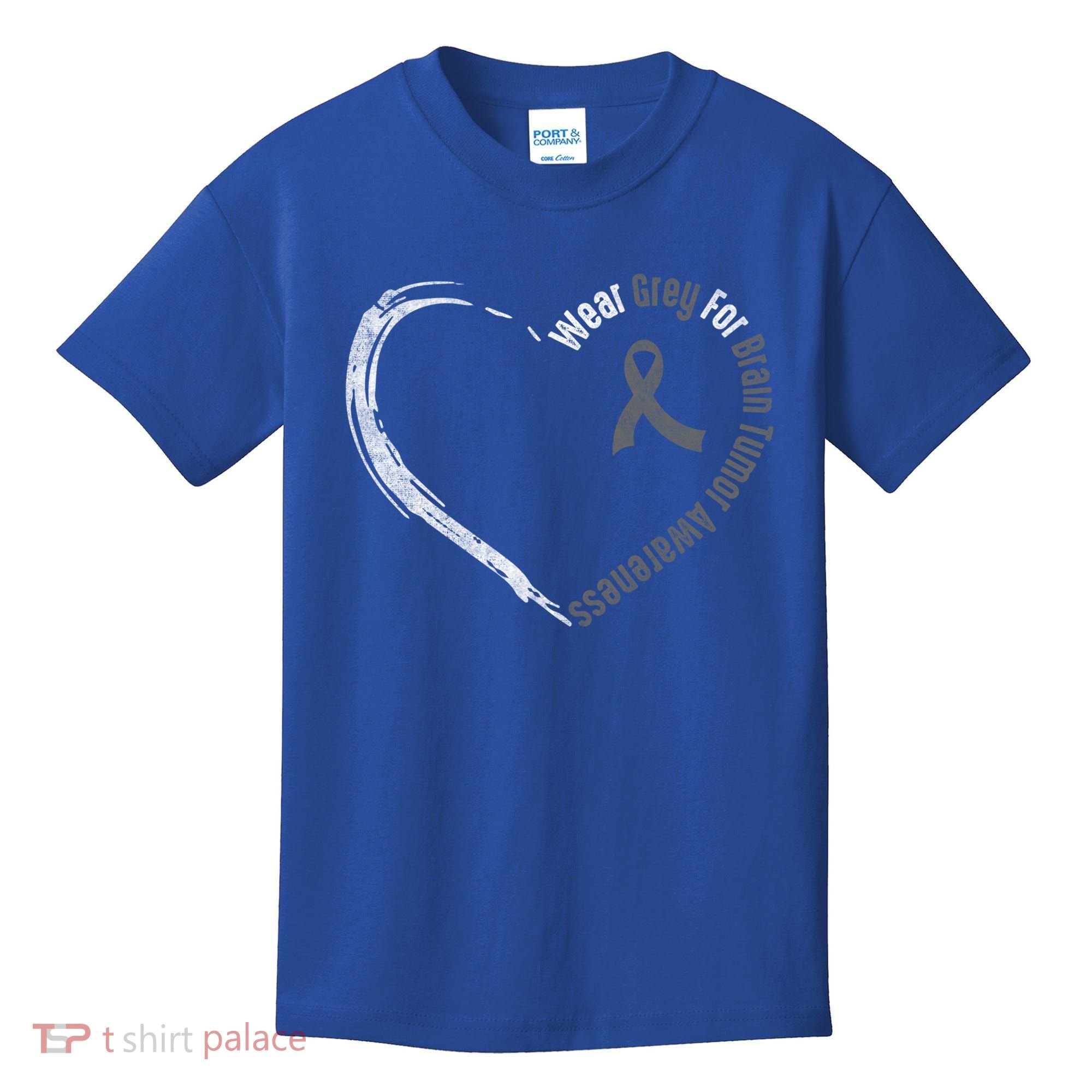 Wear Grey For Brain Tumor Awareness Brain Cancer Cool Gift Kids T-Shirt