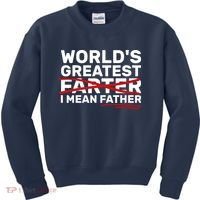 World's Greatest Farter I Mean Father Fathers Day Kids Sweatshirt thumb 0