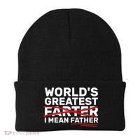 World's Greatest Farter I Mean Father Fathers Day Beanie thumb 0