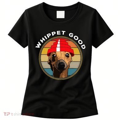 Whippet Good Funny 80s Music Dog Design Women's T-Shirt