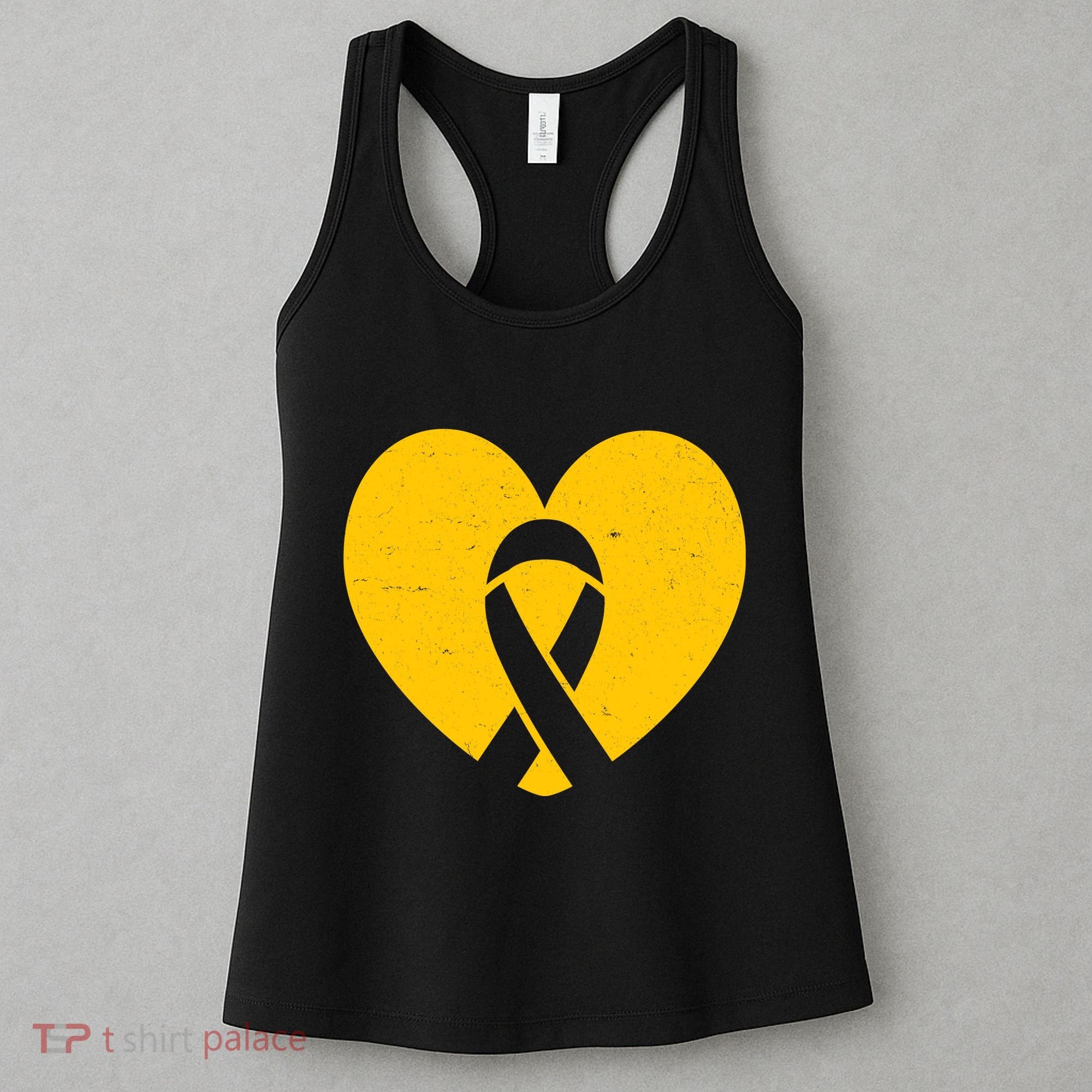 Wear Gold For Childhood Cancer Awareness Ribbon Women's Tank Top