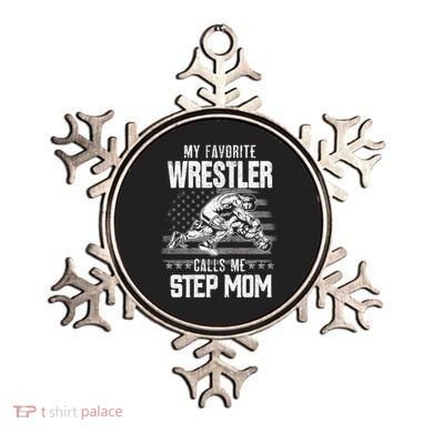 Wrestling Gift Favorite Wrestler Calls Me Step Mom Gift Ornament