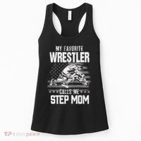 Wrestling Gift Favorite Wrestler Calls Me Step Mom Gift Women's Tank Top thumb 0