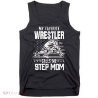 Wrestling Gift Favorite Wrestler Calls Me Step Mom Gift Tank Top thumb 0