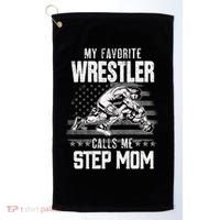 Wrestling Gift Favorite Wrestler Calls Me Step Mom Gift Golf Towel thumb 0