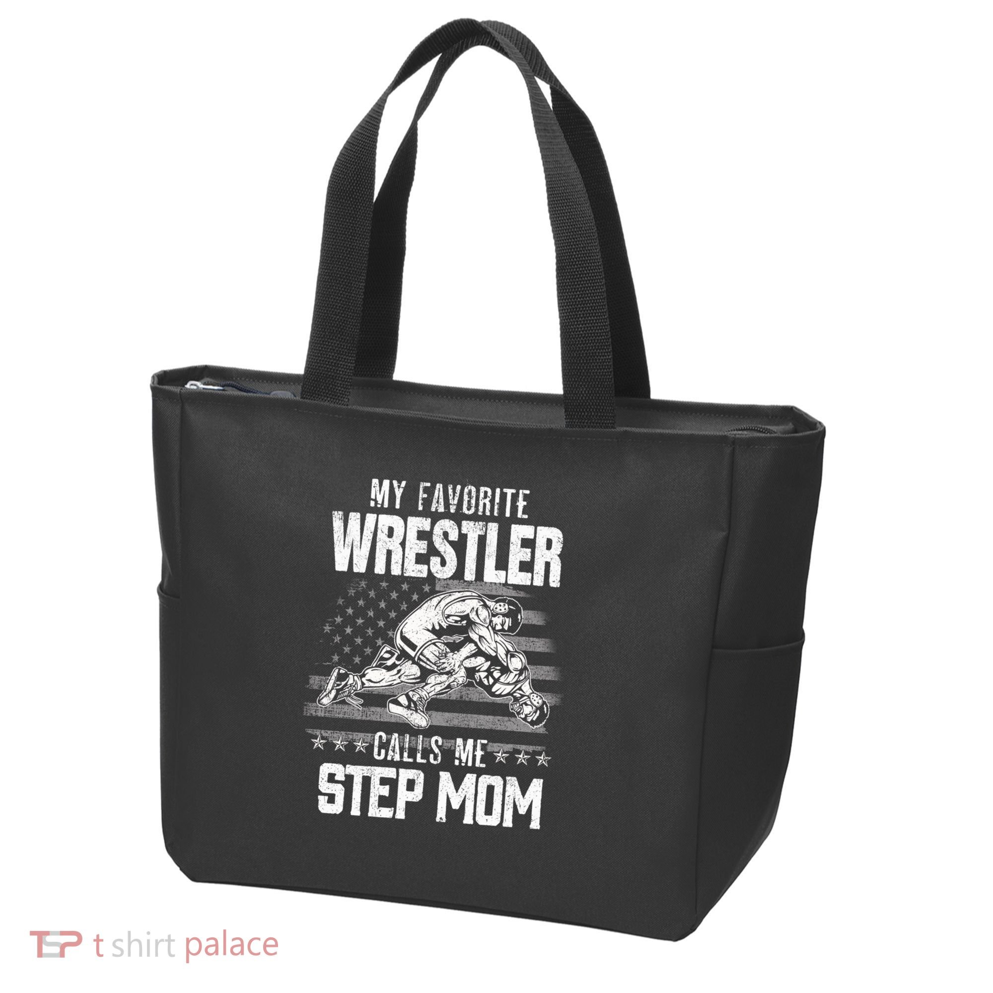 Wrestling Gift Favorite Wrestler Calls Me Step Mom Gift Tote Bag
