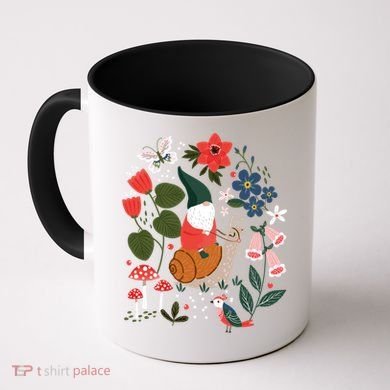 Whimsical Garden Gnome Riding Snail Coffee Mug