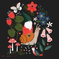 Whimsical Garden Gnome Riding Snail Hat thumb 2