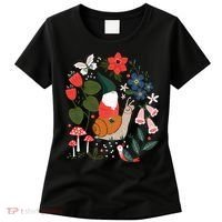Whimsical Garden Gnome Riding Snail Women's T-Shirt thumb 0