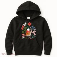 Whimsical Garden Gnome Riding Snail Kids Hoodie thumb 0