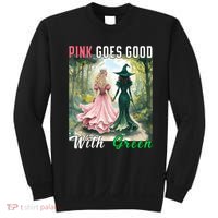 Witch Goes Good With Green Halloween Witch Sweatshirt thumb 0