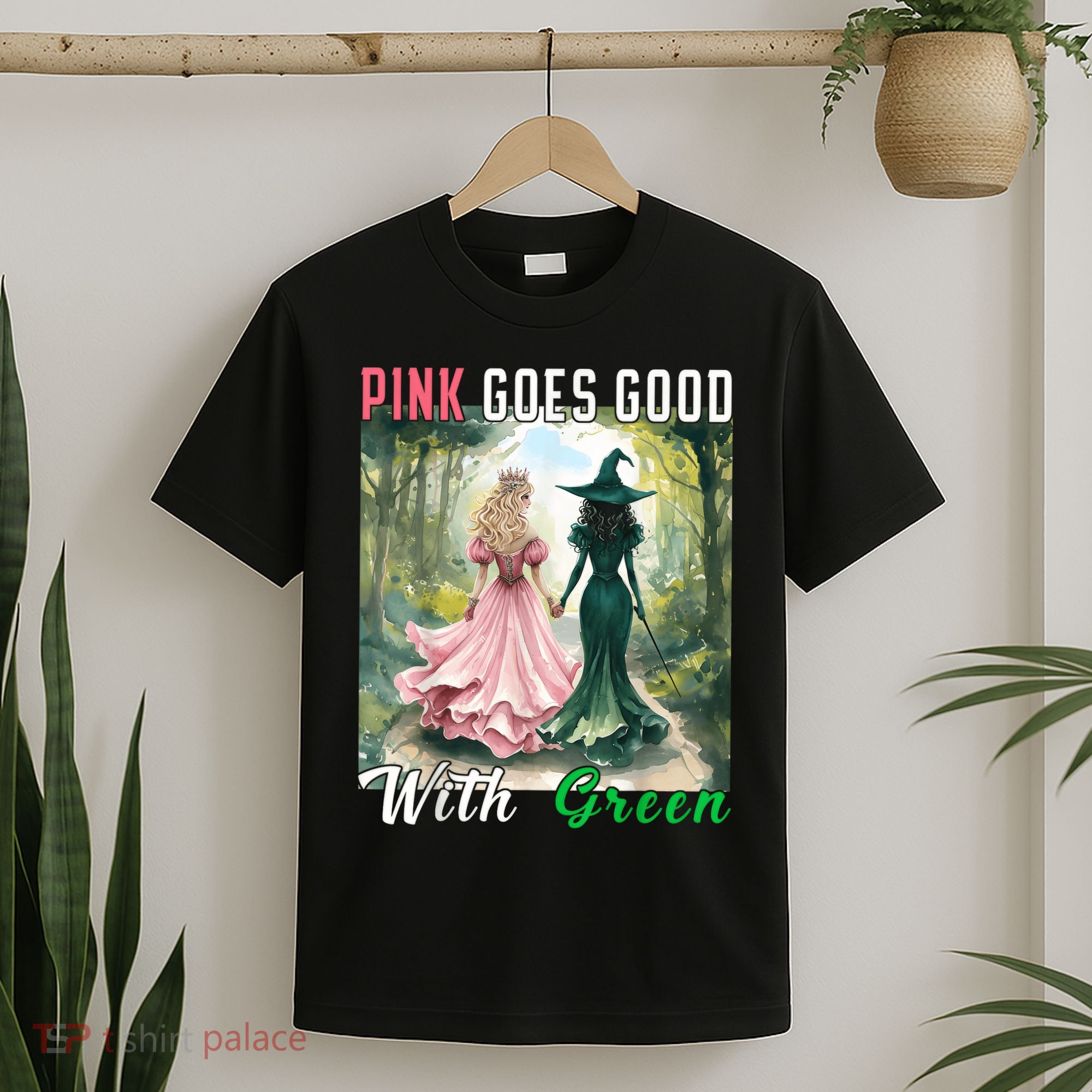 Witch Goes Good With Green Halloween Witch T-Shirt
