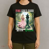 Witch Goes Good With Green Halloween Witch T-Shirt thumb 4
