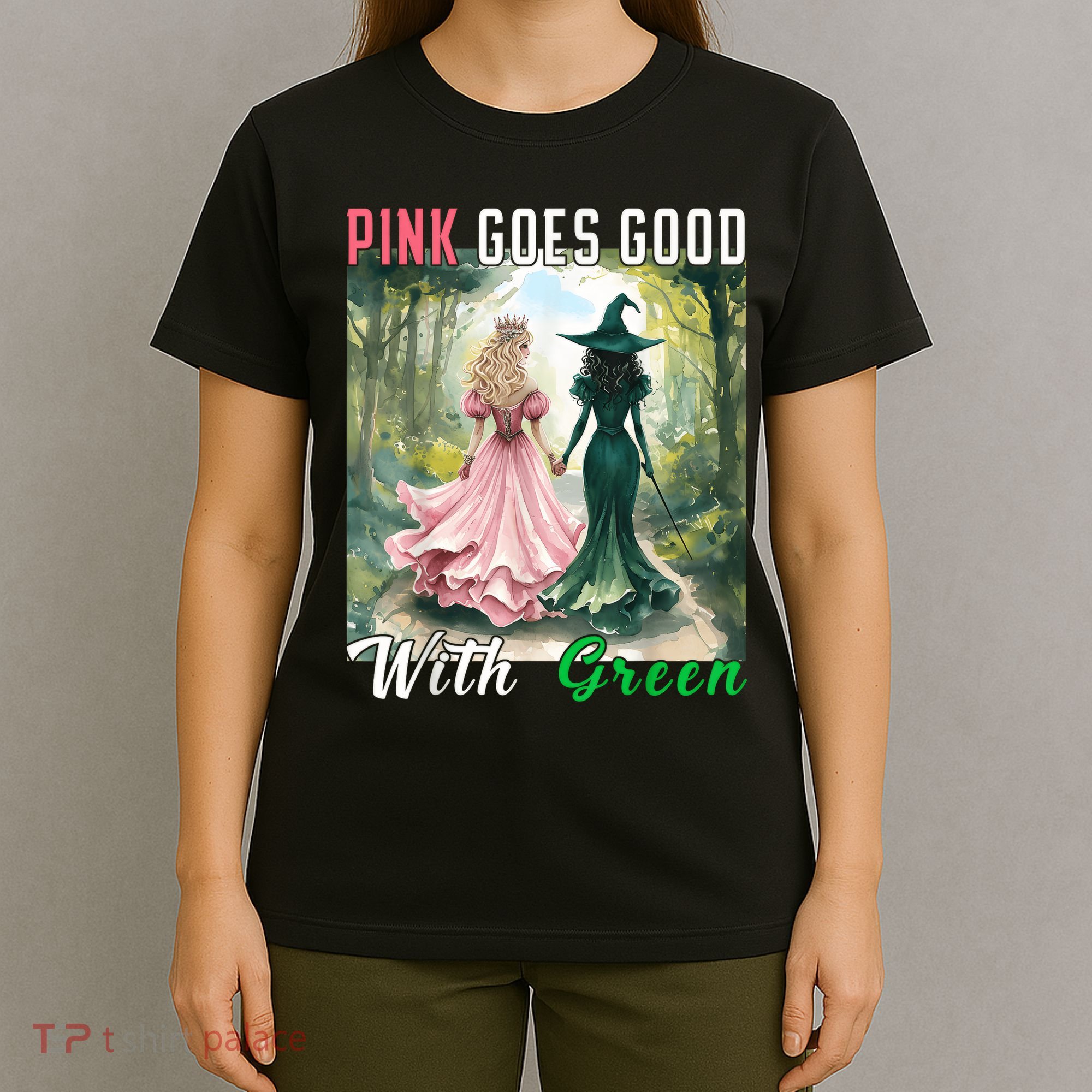 Witch Goes Good With Green Halloween Witch T-Shirt