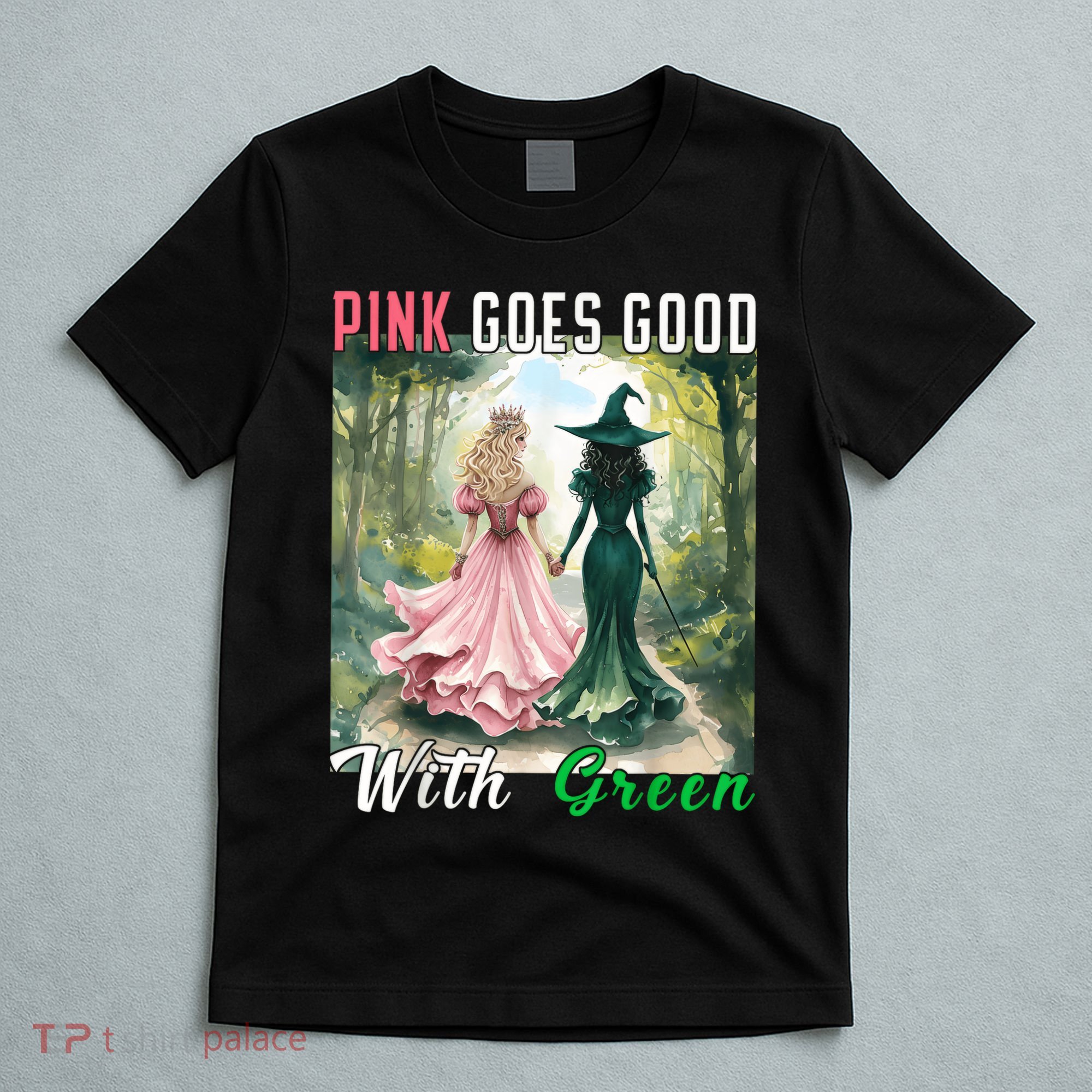 Witch Goes Good With Green Halloween Witch T-Shirt