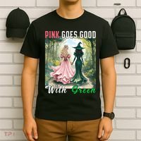 Witch Goes Good With Green Halloween Witch T-Shirt thumb 6