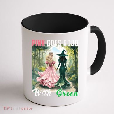 Witch Goes Good With Green Halloween Witch Coffee Mug back