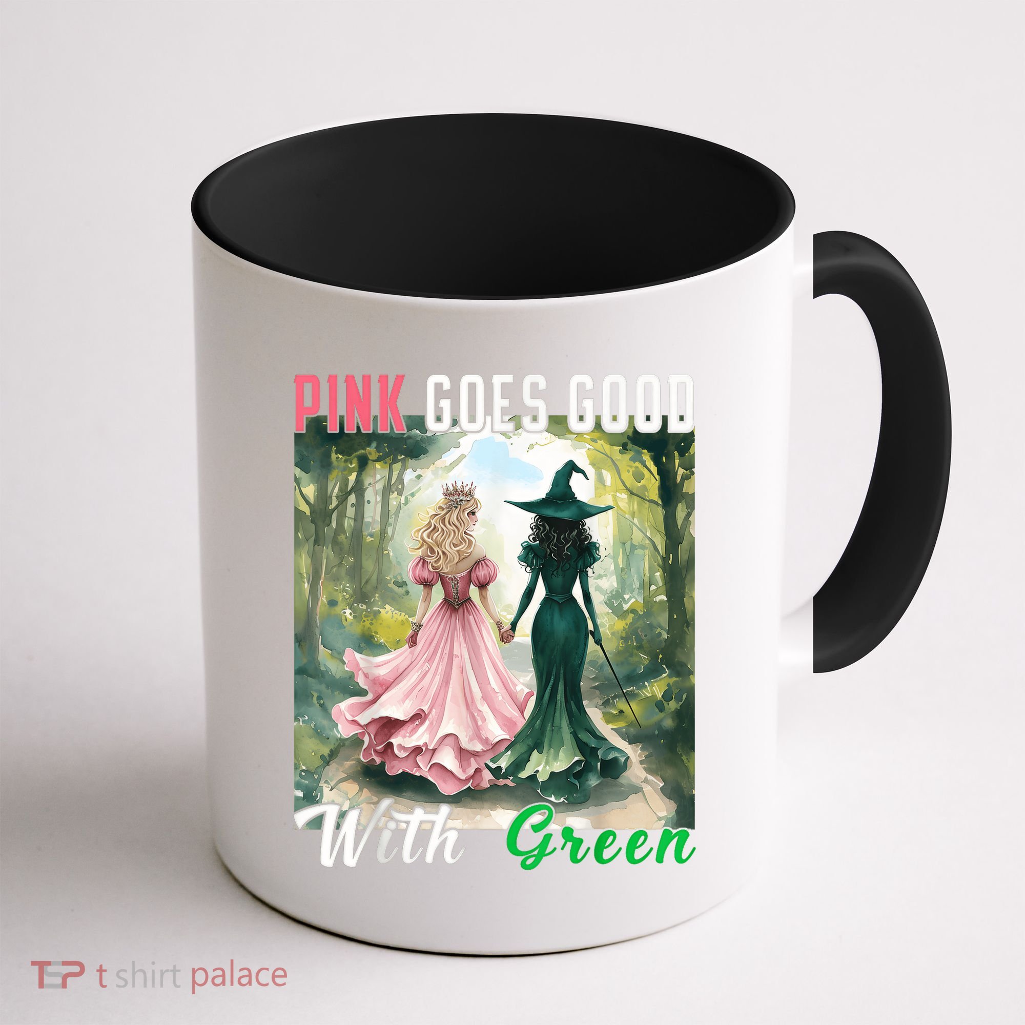 Witch Goes Good With Green Halloween Witch Coffee Mug