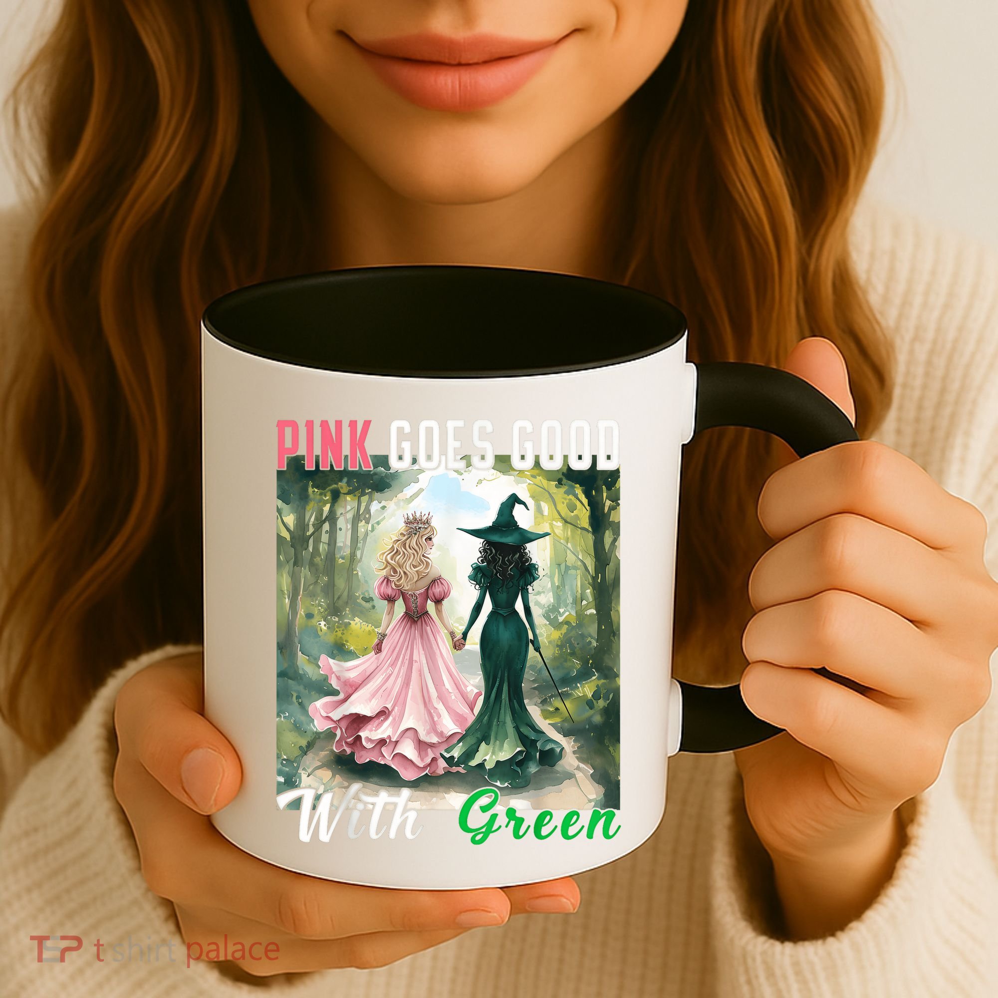 Witch Goes Good With Green Halloween Witch Coffee Mug