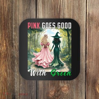 Witch Goes Good With Green Halloween Witch Coaster
