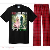 Witch Goes Good With Green Halloween Witch Pajama Set thumb 0