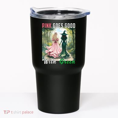 Witch Goes Good With Green Halloween Witch Tumbler