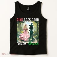 Witch Goes Good With Green Halloween Witch Tank Top thumb 2