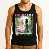 Witch Goes Good With Green Halloween Witch Tank Top thumb 3