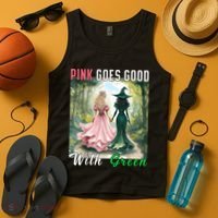 Witch Goes Good With Green Halloween Witch Tank Top thumb 4