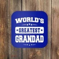 Worlds Greatest Grandad Dad Birthday Fathers Day Gift Coaster thumb 0
