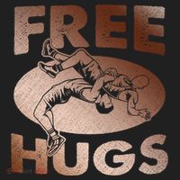 Wrestling Great Gift Great Gift Funny Free Hugs Wrestling Gift Beanie thumb 2
