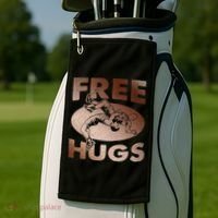 Wrestling Great Gift Great Gift Funny Free Hugs Wrestling Gift Golf Towel thumb 2