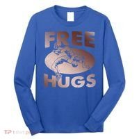 Wrestling Great Gift Great Gift Funny Free Hugs Wrestling Gift Long Sleeve Shirt thumb 0