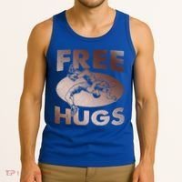 Wrestling Great Gift Great Gift Funny Free Hugs Wrestling Gift Tank Top thumb 3