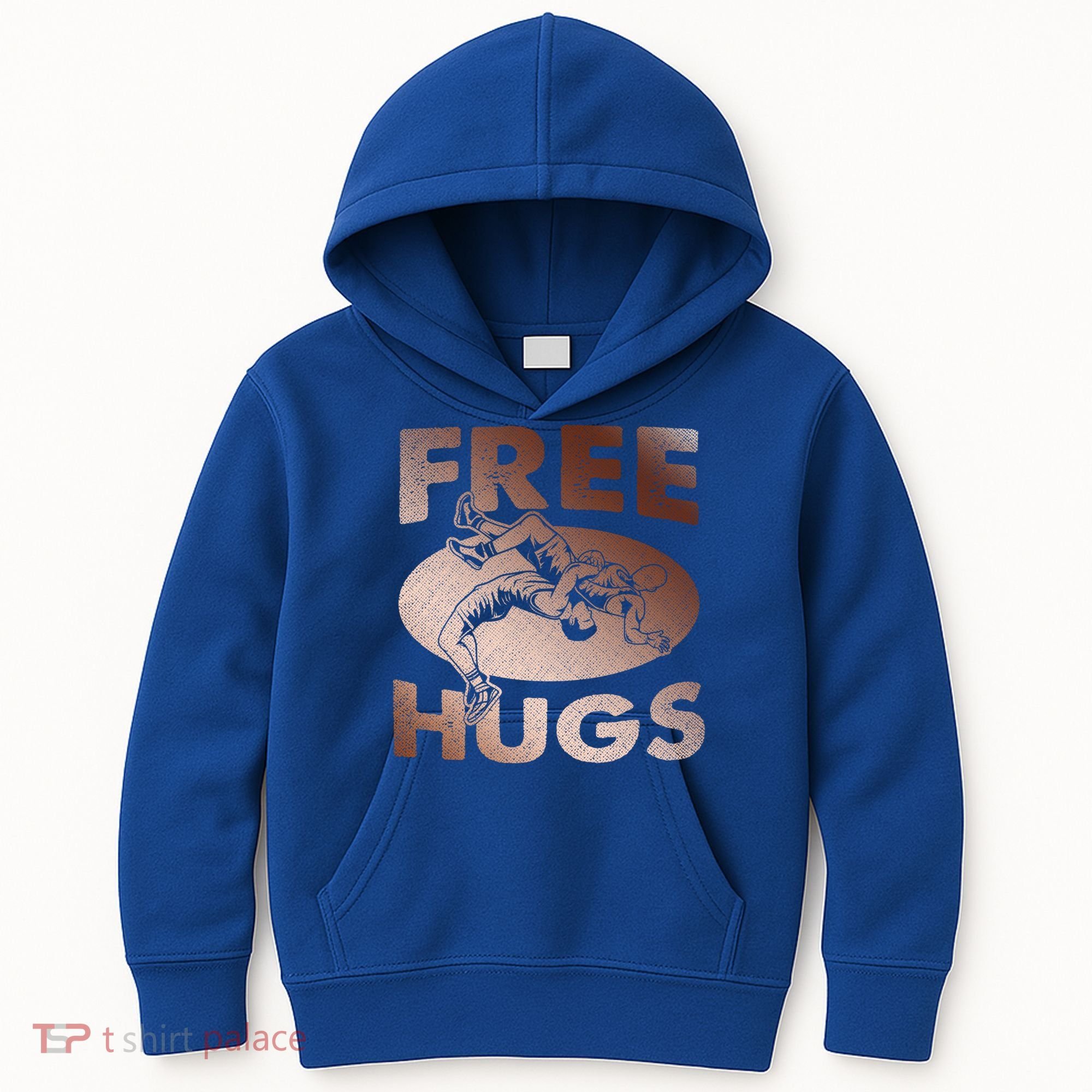 Wrestling Great Gift Great Gift Funny Free Hugs Wrestling Gift Kids Hoodie