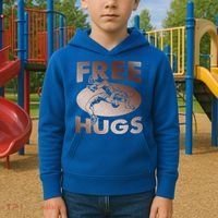 Wrestling Great Gift Great Gift Funny Free Hugs Wrestling Gift Kids Hoodie thumb 2