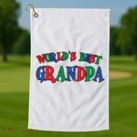 World's Greatest Grandpa Golf Towel thumb 1