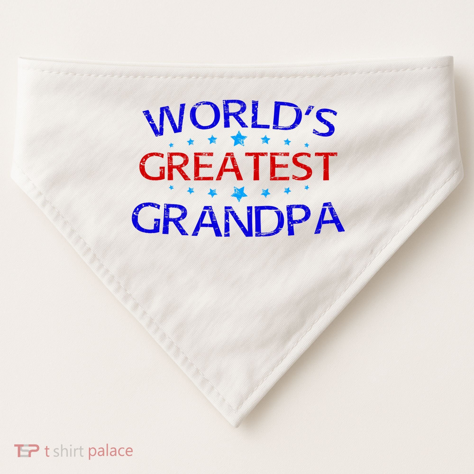 Worlds Greatest Grandpa USA-Made Doggie Bandana
