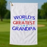 Worlds Greatest Grandpa Golf Towel thumb 1