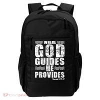 Where God Guides He Provides Funny Christian Gift Backpack thumb 0