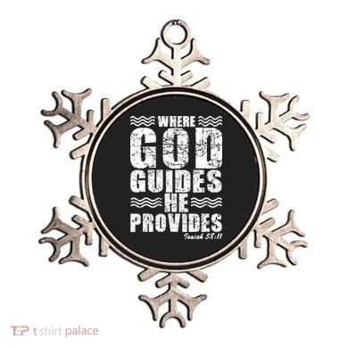 Where God Guides He Provides Funny Christian Gift Ornament